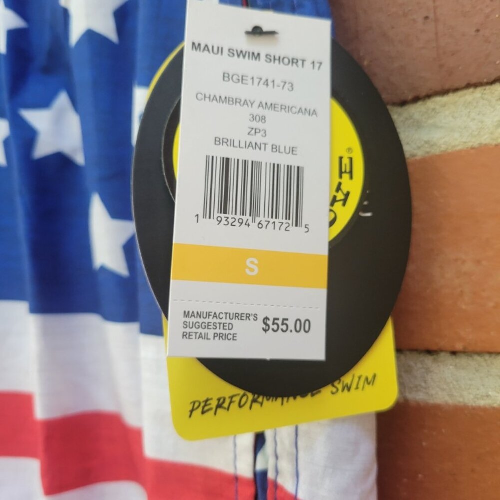 Men's Americana Swim Shorts - Made by Body Glove - NWT - Size S - Picture 5 of 8